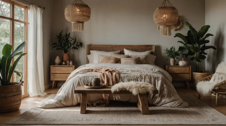 21 Stunning Neutral Boho Bedrooms Ideas